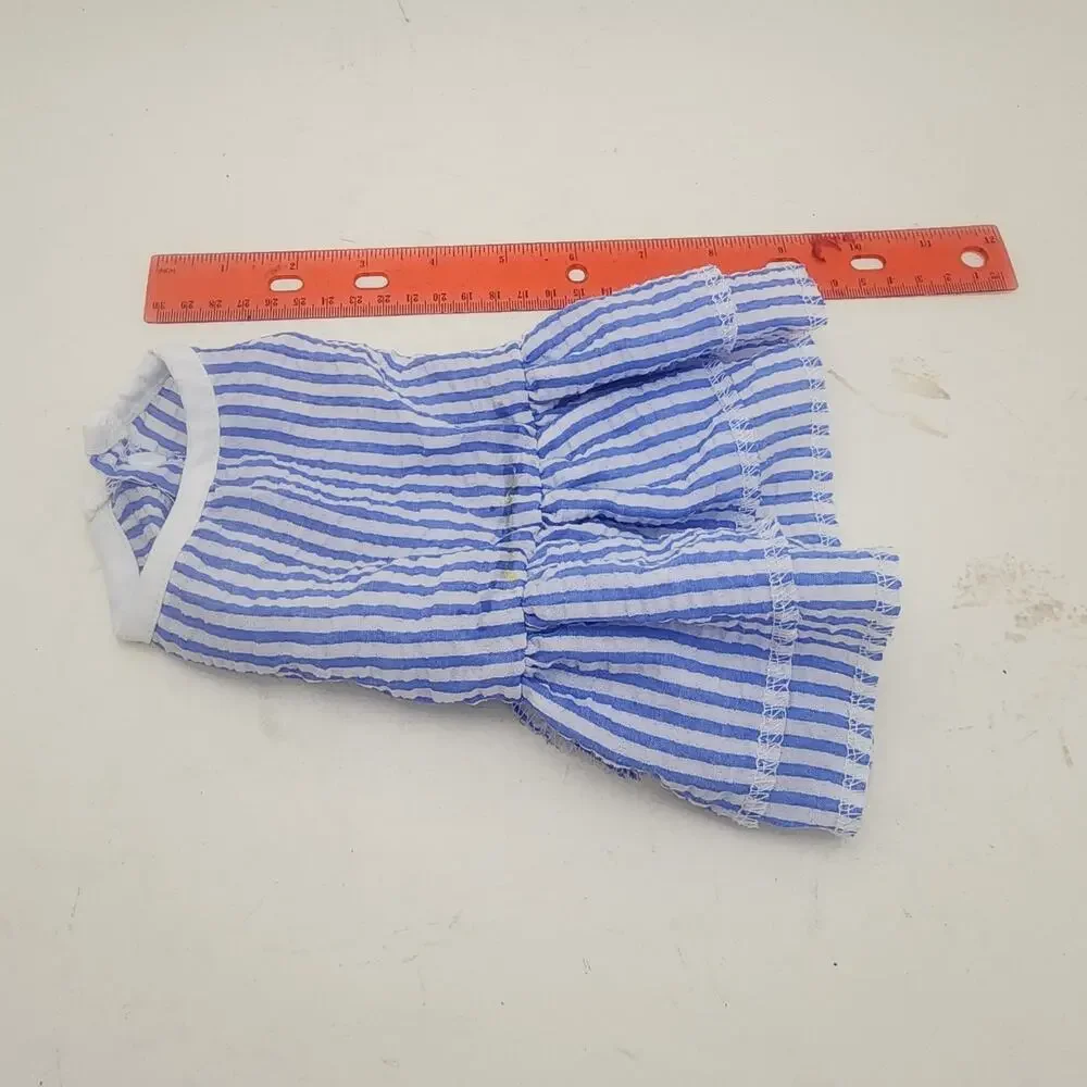 Dog Dress XS Blue striped